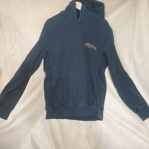 Vintage Eddie Bauer Sport Shop Navy Blue Hoodie Pullover Sweatshirt Large Tall